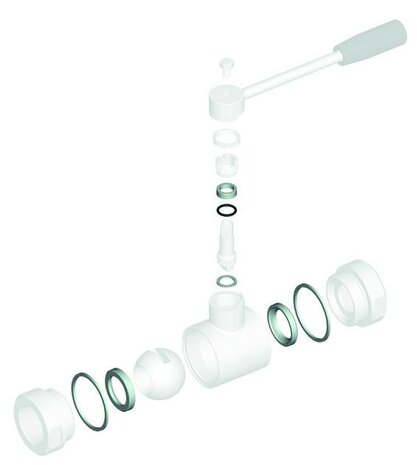 808010 00810 - 4G Ghidini Reserve-afdichtingsset voor kogelkraan, geschikt voor Art. 10 - 11, DN10