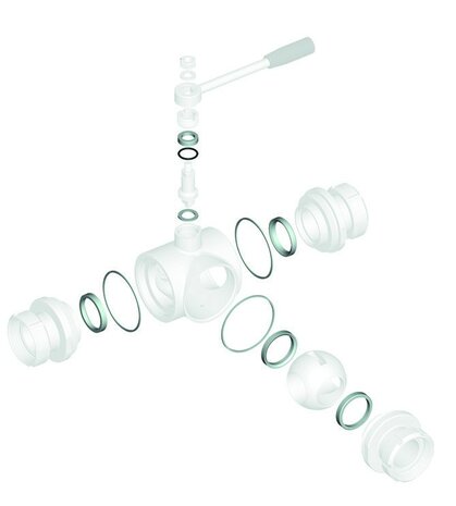 808030 03410 - 4G Ghidini Reserve-afdichtingsset voor kogelkraan, geschikt voor Art. 30 - 31, DN40