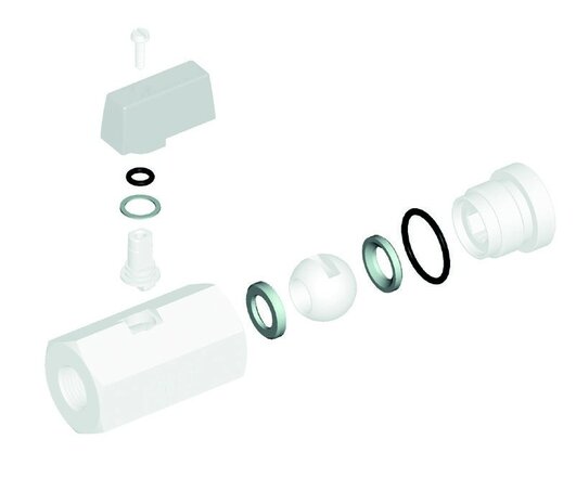 808060 00810 - 4G Ghidini Reserve-afdichtingsset voor kogelkraan, geschikt voor Art. 60, DN1/4"-3/8"-1/2"
