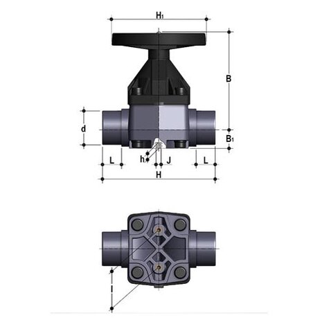 VMDV110E - PVC-U Membraanafsluiter VMDV EPDM lijmeind d110 (DN100)
