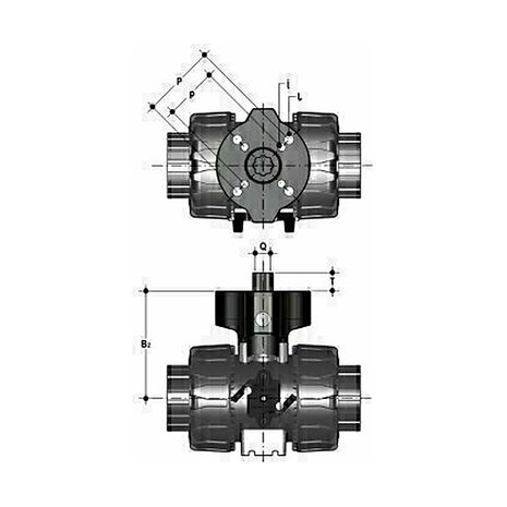 FIP Power Quick CE montageset ISO 5211 F03-F05 voor VKD en TKD Dual Block d25 (D