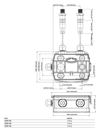 Maattekening Belimo 22PDP-186