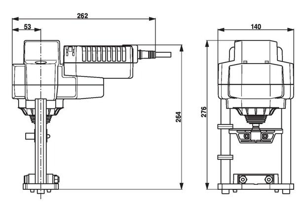 Maattekening Belimo AVK230A-3