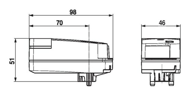 Maattekening Belimo CQ24A
