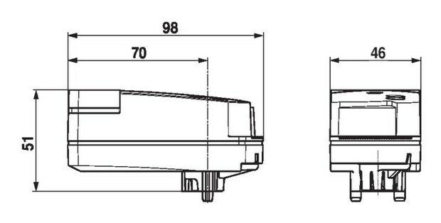 Maattekening Belimo CQ24A-MPL-T