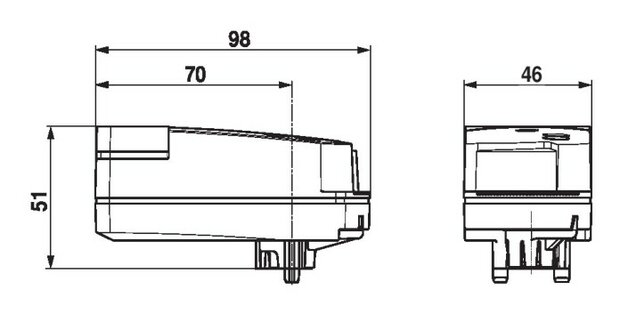 Maattekening Belimo CQ24A-T