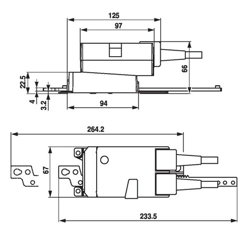 Maattekening Belimo LH230ASR100