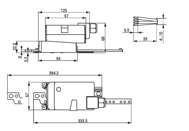 Maattekening Belimo LH24A-MP200-TP