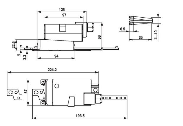 Maattekening Belimo LH24A-MP60-TP