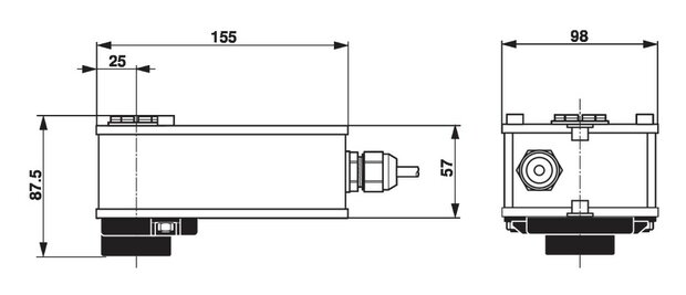 Maattekening Belimo LRF230