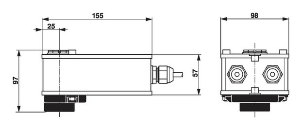 Maattekening Belimo LRF230-S