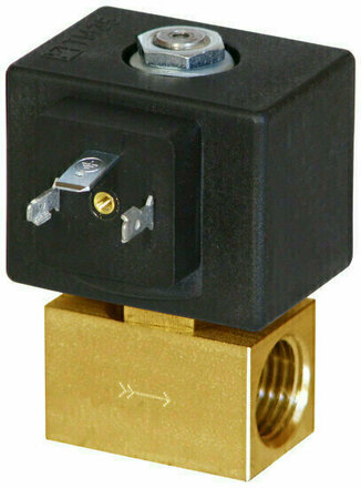 321515 - Messing magneetventiel 1/2" 0-16bar 24VDC N.O. NBR