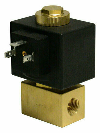 500551 - Messing magneetventiel 1/4" 0-16bar 12VDC N.C. NBR