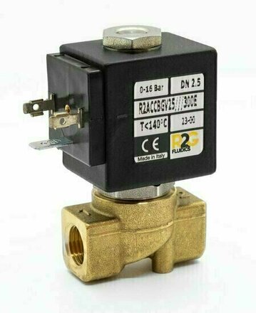 R2ACCDGV45 - Messing direct gest. 2/2 magneetventiel 1/2" 0-8bar* N.C. VITON