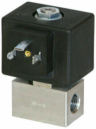 320498 - RVS magneetventiel 1/4" 0-20bar 230VAC N.C. VITON
