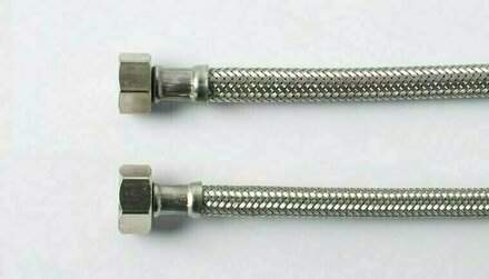 1182043 - Flexibele aansluitslang RVS DN8 3/8" binnendraad 1/2" binnendraad