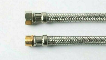 Flexible connection hose stainless steel DN13 1/2" female thread x 1/2" male thread