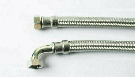 1182570 - Flexible connection hose stainless steel DN13 1/2" female thread x 1/2" female thread elbow
