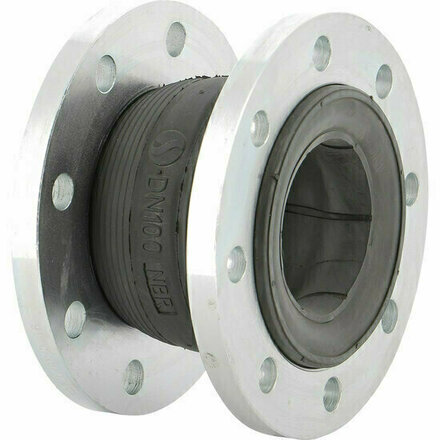 1503032 - Rubbercompensator NBR 1503 DN32 flens PN10 enkele golf