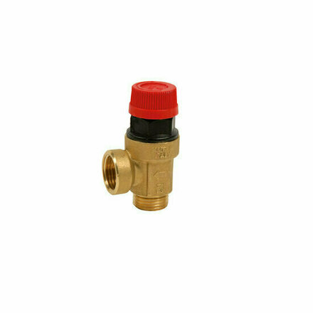 23030V - Messing veiligheidsklep (inline) DN15 3 bar buitendraad (M)