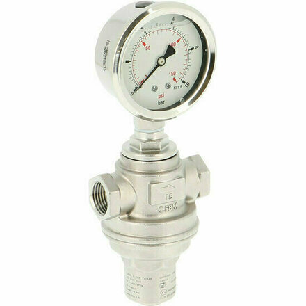 244011 - RVS drukreduceerventiel 3/4" BSP uitgangsdruk 1-6 bar (CF8M/FKM)
