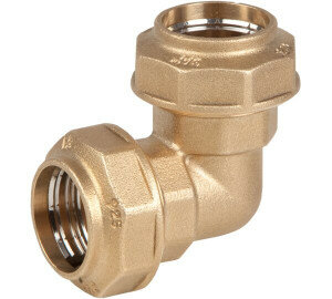 0052-05 - Snijring knie 90° 25x25mm klem messing