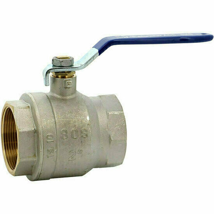 508003 - Messing Kogelkraan 508 3/8" FF BSP PN30 full bore blauwe stalen hendel