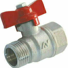 678004 - messing kogelkraan 678 BSP 1/2" PN25 binnen/buitendraad, voor vlakdichtende verdelers