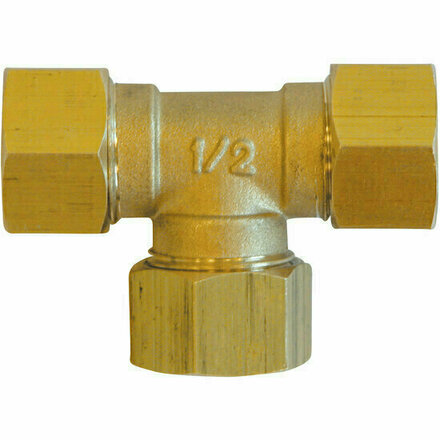 706B12 - messing T-stuk 706B knel Ø12mm