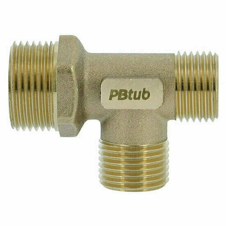 CCOMP41 - messing modulaire verdeler 3/4" buitendraad × buitendraad, 1 uitgang