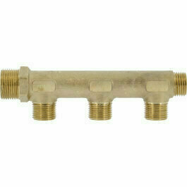 CCOMP42 - messing modulaire verdeler 3/4" buitendraad × buitendraad, 2 uitgangen