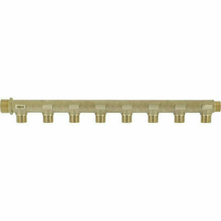 CCOMP48 - messing modulaire verdeler 3/4" buitendraad × buitendraad, 8 uitgangen