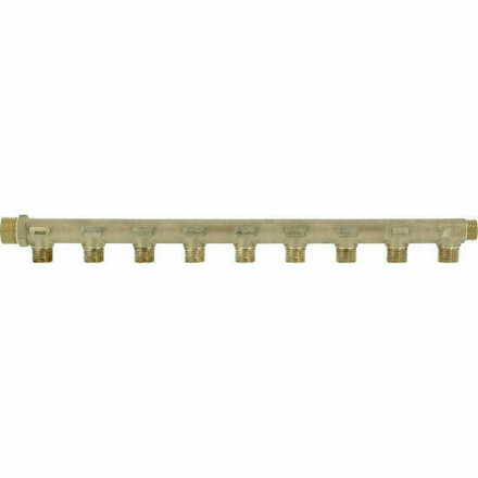 CCOMP49 - messing modulaire verdeler 3/4" buitendraad × buitendraad, 9 uitgangen