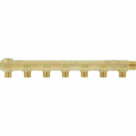 SIMPP47 - messing verdeler met aftapuitgang 3/4", 7 uitgangen