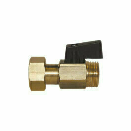 VANP2 - messing kogelkraan met wartel F1/2"-M1/2", voor conisch dichtende verdelers
