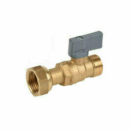 VANDERP - messing kogelkraan met wartel F1/2"-M1/2", voor vlakdichtende verdelers