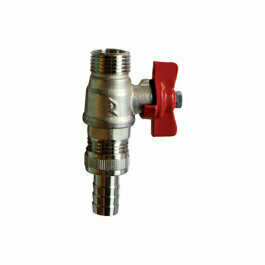 ROB554 - messing aftap-kogelkraan 1/2" binnen/buitendraad