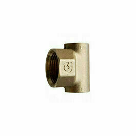 BOU599D4 - messing aftakfitting 2 uitgangen F3/8"-F1/2", aansluiting Ø3/4"
