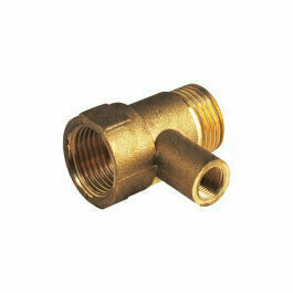 PORDER2 - messing thermometerhouder F1/2"-M1/2" (binnendraad 1/4")
