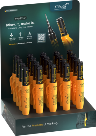 15020S - Pica 150/20 Markeerstift diepe gaten zwart display