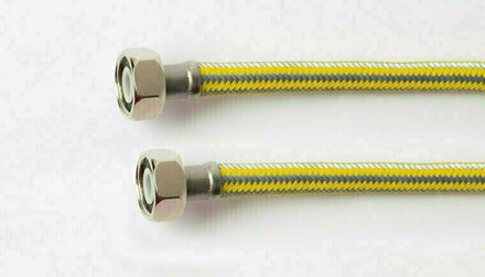 112198* - ADL Flexibele wasmachineslang RVS DN10 3/4" binnendraad x 3/4" binnendraad