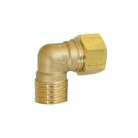 707B1215 - Bocht 707B Messing 1/2" buitendraad × knel Ø12mm