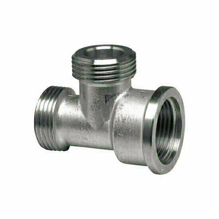 ZTMMFN - Expansievat-T-stuk Vernikkeld messing ZTMMF 3/4" buiten/buiten/binnendraad