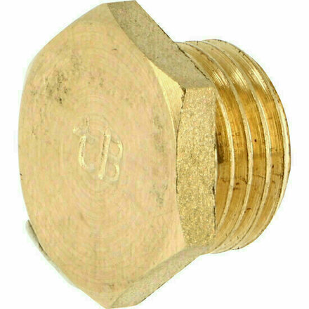 292G08 - Dop 292G Messing 1/4" buitendraad