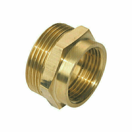 243G2015 - Nippel 243G Messing 3/4" buitendraad × 1/2" binnendraad