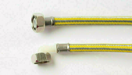112199* - ADL Flexibele wasmachineslang RVS DN10 3/4" binnendraad x 3/4" binnendraad haaks