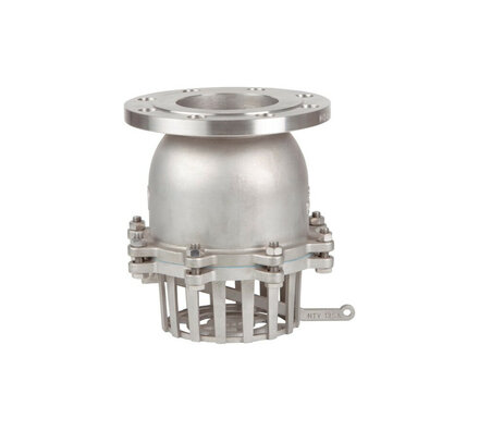 2448-14 - Genebre Voetklep DN150 (6"), PN16 RVS + korf/ontlastklep