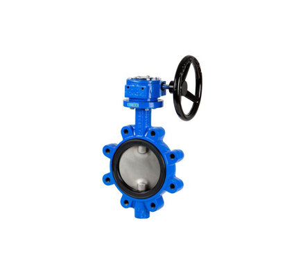 5108-10 - Genebre Vlinderklep DN65 GY + RVS 316 disc, PN10 "lug" EPDM, HW bediening