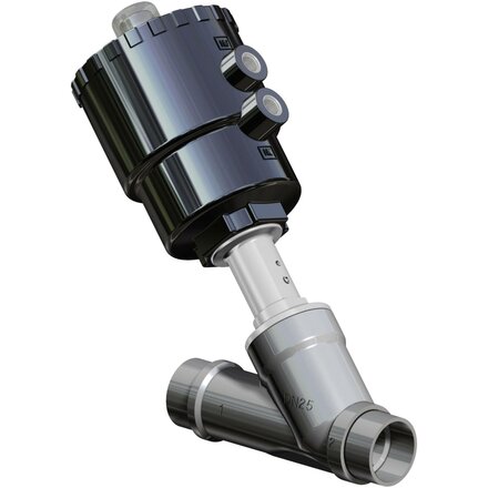 J4SPG2196 - Omal ARES klepafsluiter DN25 (lasstomp 1") - N.C. anti-waterslag pneumatisch - actuator Ø90
