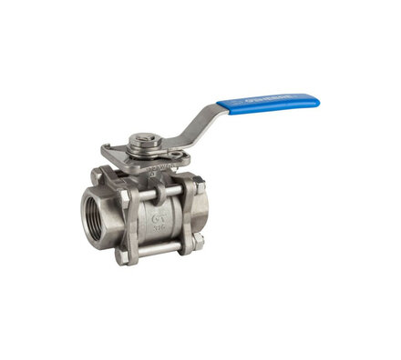 2025V-3012 - Genebre Kogelkraan 4" V30 ISO 7/1 RVS 316, 3-delig bi.x bi. ISO 5211 PN63